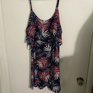 Express Leaf Patterned Dress S